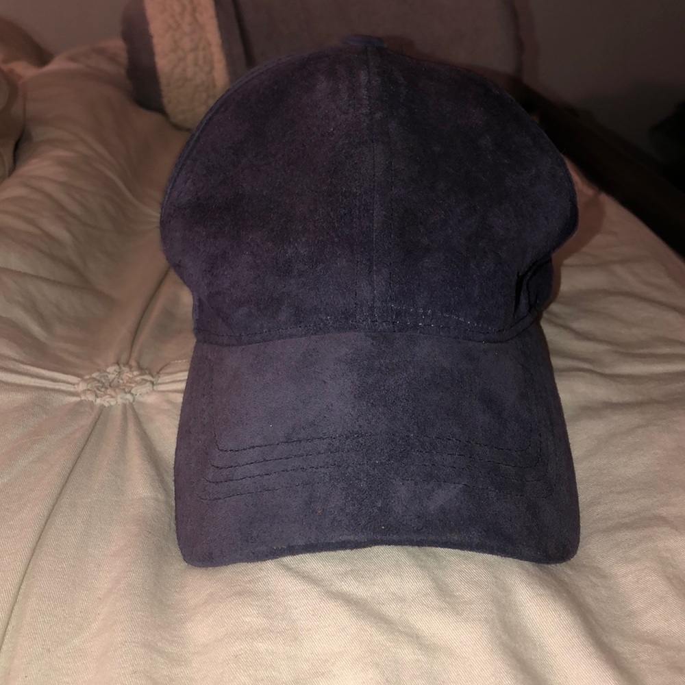 Blue suede hat